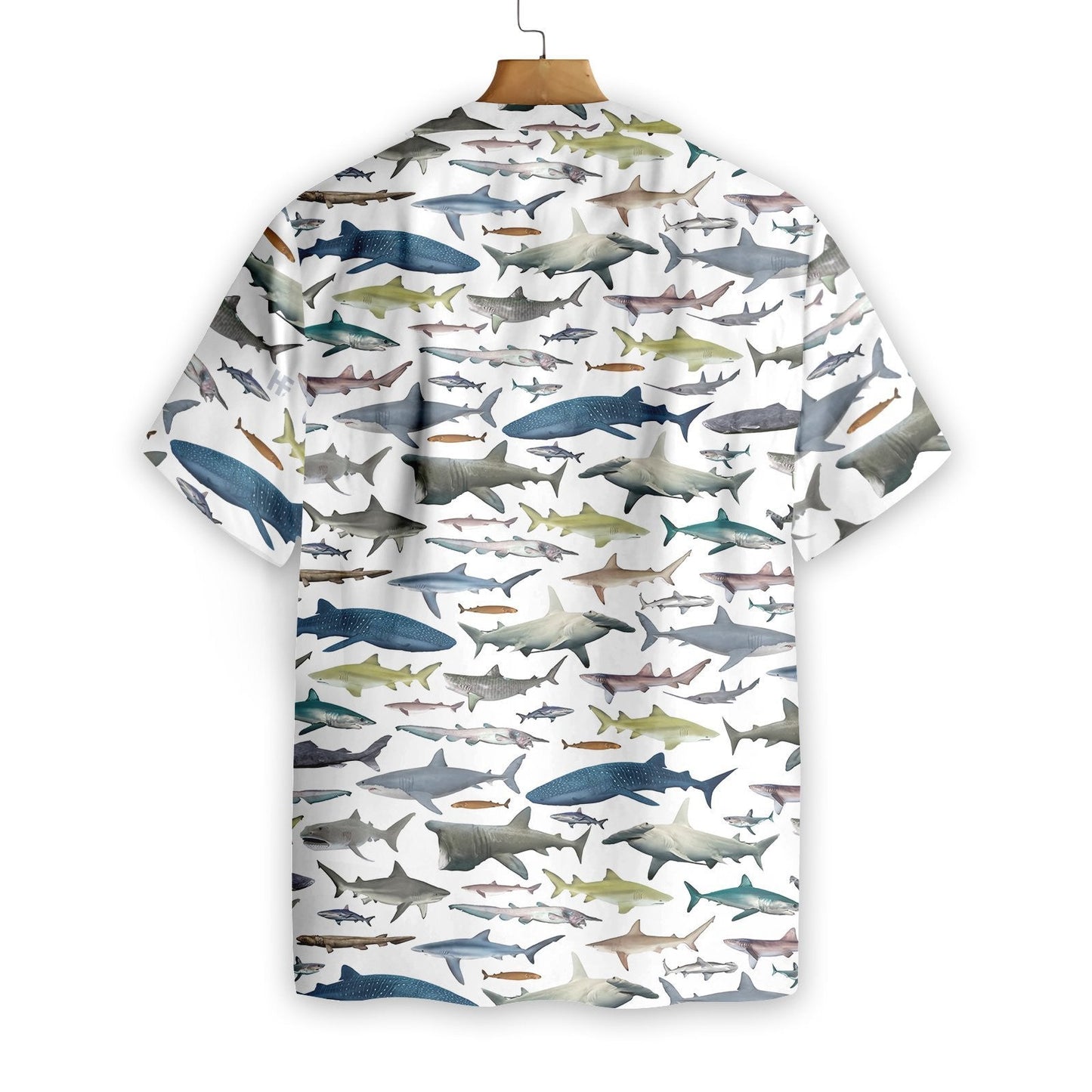 Type Of Sharks White Background Hawaiian Shirt, Hawaiian Shirt Gift, Christmas Gift
