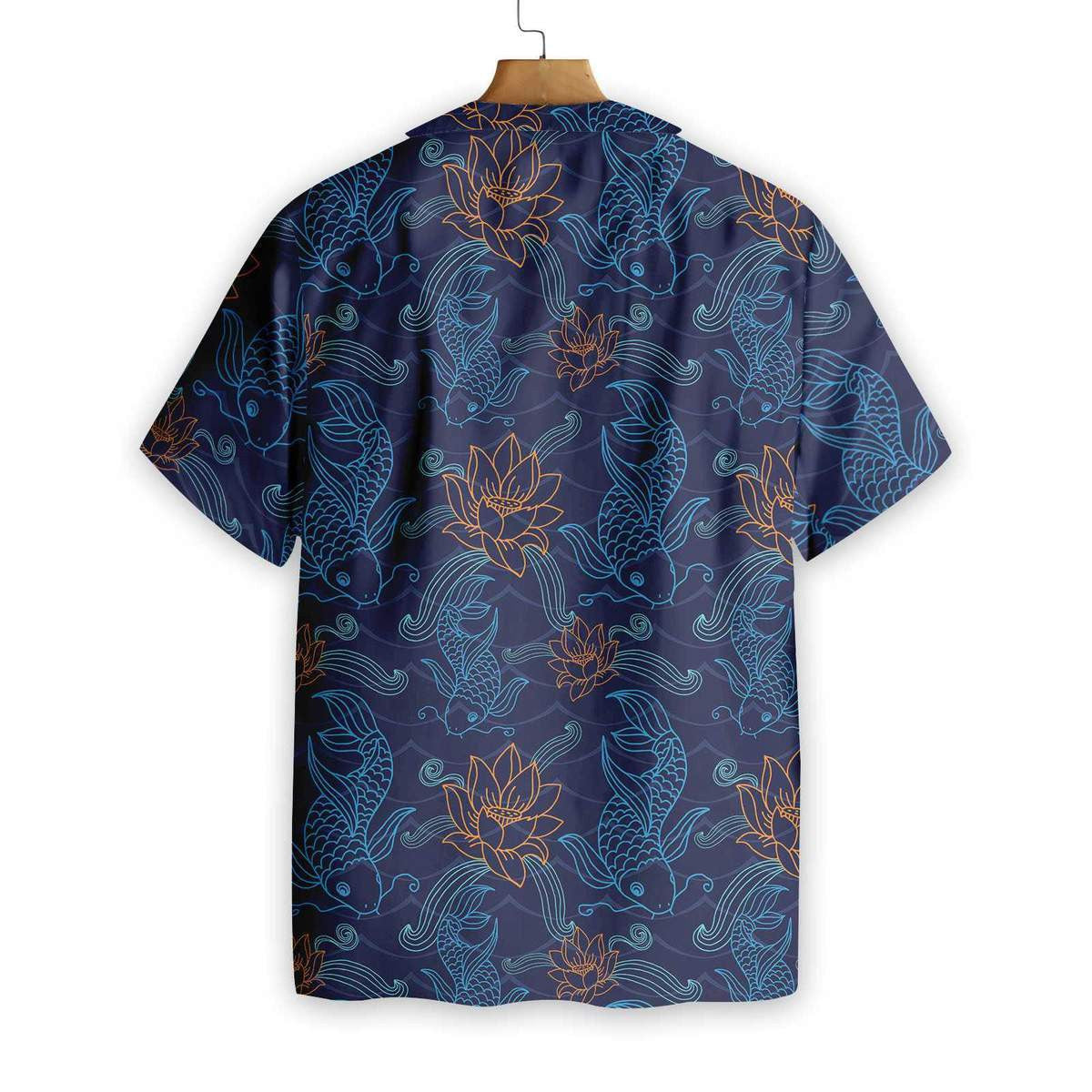Koi Fish And Lotus Pattern Hawaiian Shirt, Hawaiian For Gift