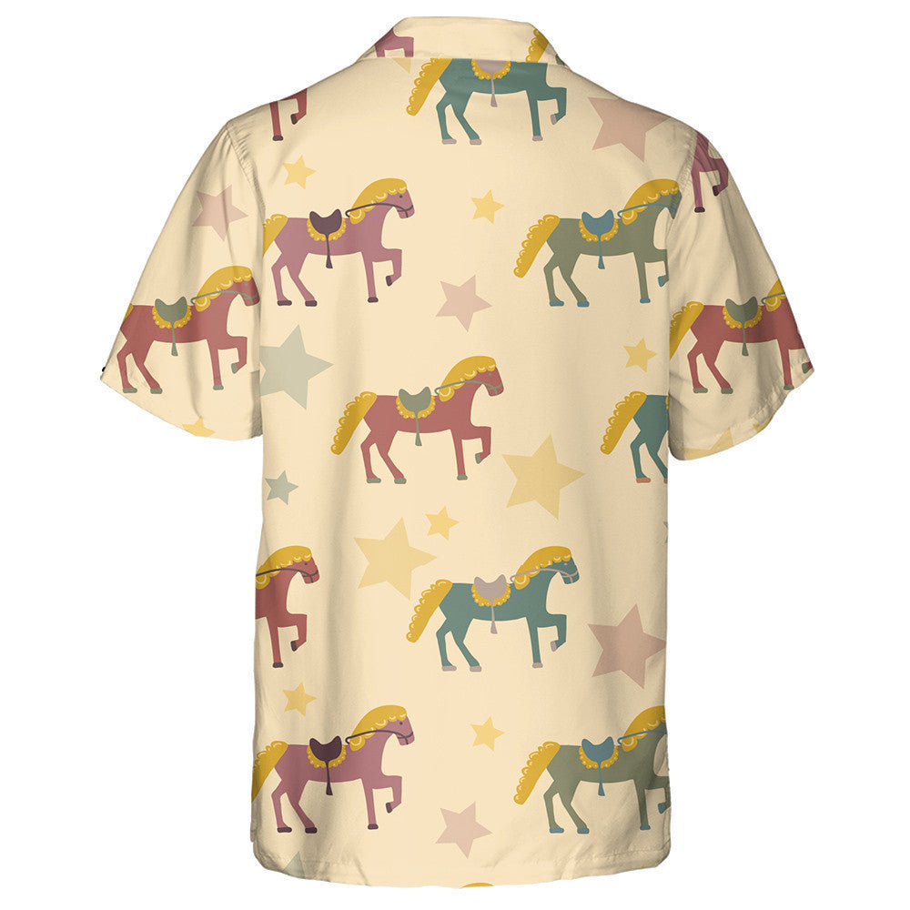 Cool Horse On A Yellow Background Hawaiian Shirt,Hawaiian Shirt Gift, Christmas Gift