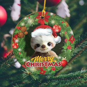 Baby Sloth Ornament, Christmas Ornament Gift, Christmas Gift, Christmas Decoration