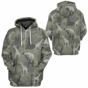 3D Giraffe Camo Custom Tshirt Hoodie Apparel