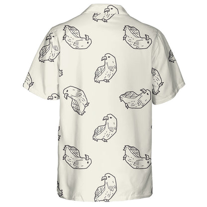 Funny Cute Little Eagle On Gray Background Hawaiian Shirt, Hawaiian Shirt Gift, Christmas Gift