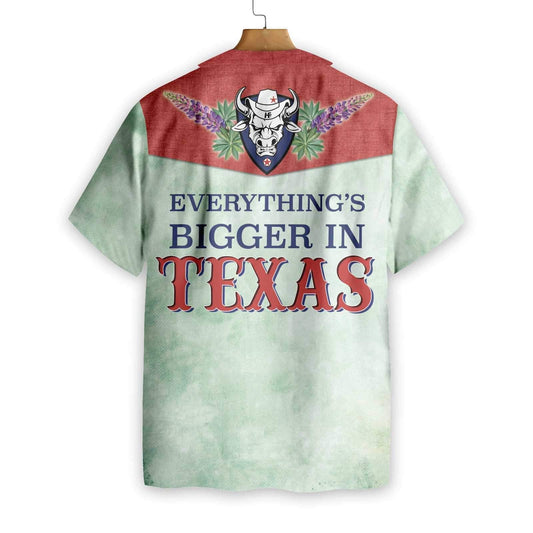 Vivid Bluebonnet Cowboy Texas Vintage Western Hawaiian Shirt,Hawaiian Shirt Gift, Christmas Gift