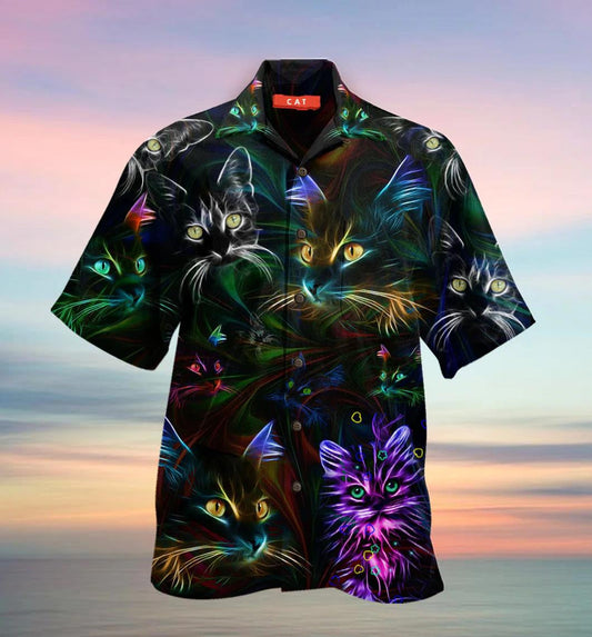Artistic Cat Fantasy Art Gift For Cat Lovers Hawaiian Shirt, Hawaiian Shirt Gift, Christmas Gift