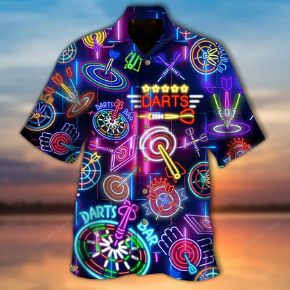 Born To Play Darts Shoot To Thrill Design Hawaiian Shirt, Hawaiian Shirt Gift, Christmas Gift