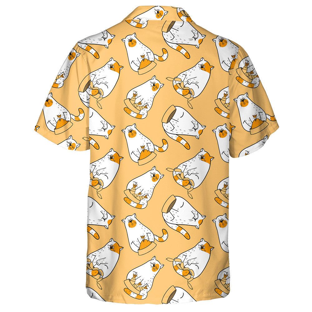 Pop Art Style With Cats And Sausage Hawaiian Shirt, Hawaiian Shirt Gift, Christmas Gift