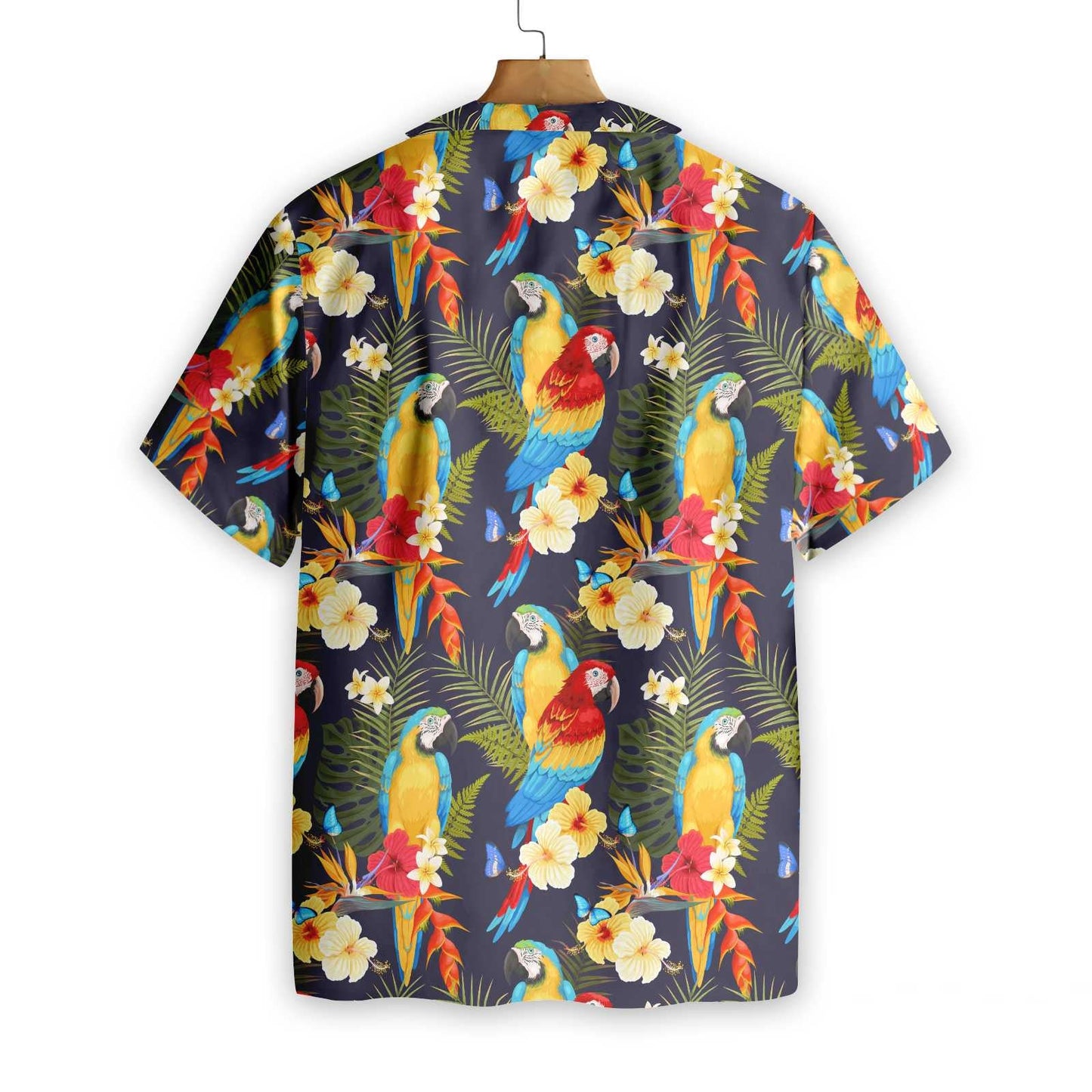 Bright Flower And Parrot Hawaiian Shirt, Hawaiian For Gift