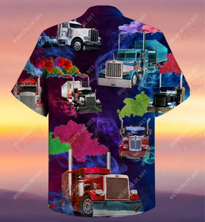 You Can Smoke Here Truck Drivers Short Hawaiian Shirt Hobbies Tropical Shirts Best Hawaiian Shirts Funny Hawaiian Shirts, Hawaiian Shirt Gift, Christmas Gift