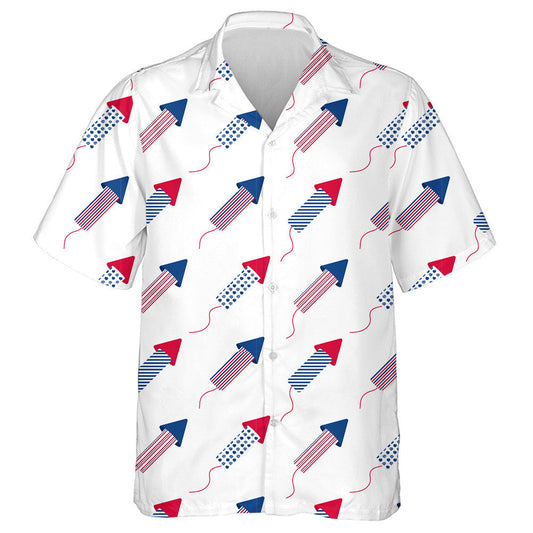 Digital USA Flag Fireworks Paper For Independence Day Hawaiian Shirt, Hawaiian Shirt Gift, Christmas Gift