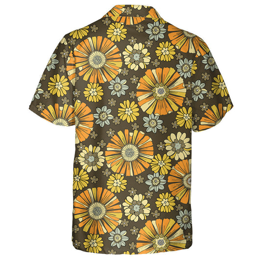 Hand Drawn Retro Style Pattern With Small Flowers Hawaiian Shirt, Hawaiian Shirt Gift, Christmas Gift