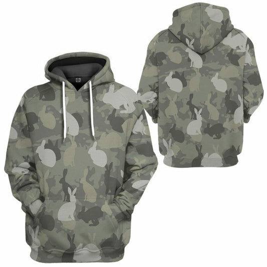 3D Rabbit Camo Custom Tshirt Hoodie Apparel
