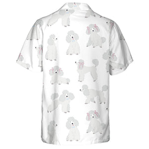 Adorable Poodles Dog On White Background Hawaiian Shirt, Hawaiian For Gift