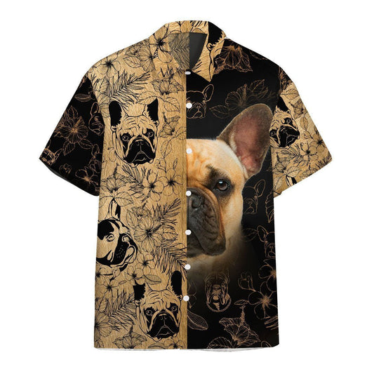 Face Of Bulldog Seamless Background Design Hawaiian Shirt,Hawaiian Shirt Gift, Christmas Gift