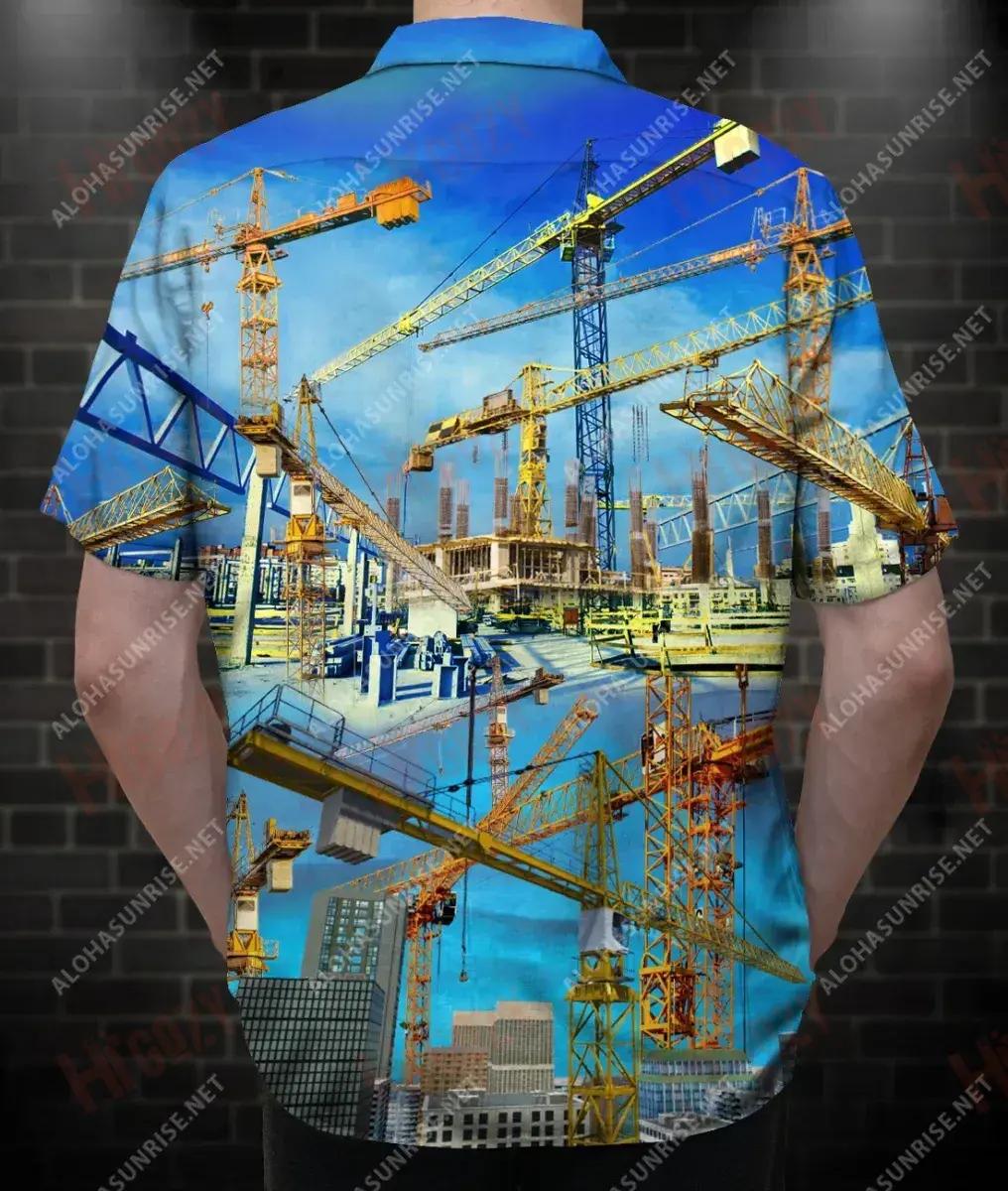 Echte Männer bedienen Kranmaschine Unisex Hawaiihemd Hobbies Kurzarm Taktisches Hawaiihemd Hawaiihemd Muster, Hawaiihemd Geschenk, Weihnachtsgeschenk