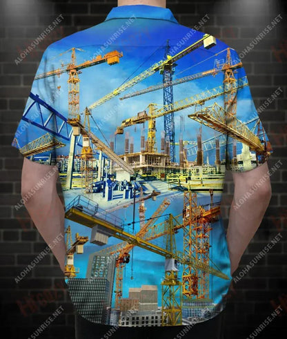 Echte Männer bedienen Kranmaschine Unisex Hawaiihemd Hobbies Kurzarm Taktisches Hawaiihemd Hawaiihemd Muster, Hawaiihemd Geschenk, Weihnachtsgeschenk