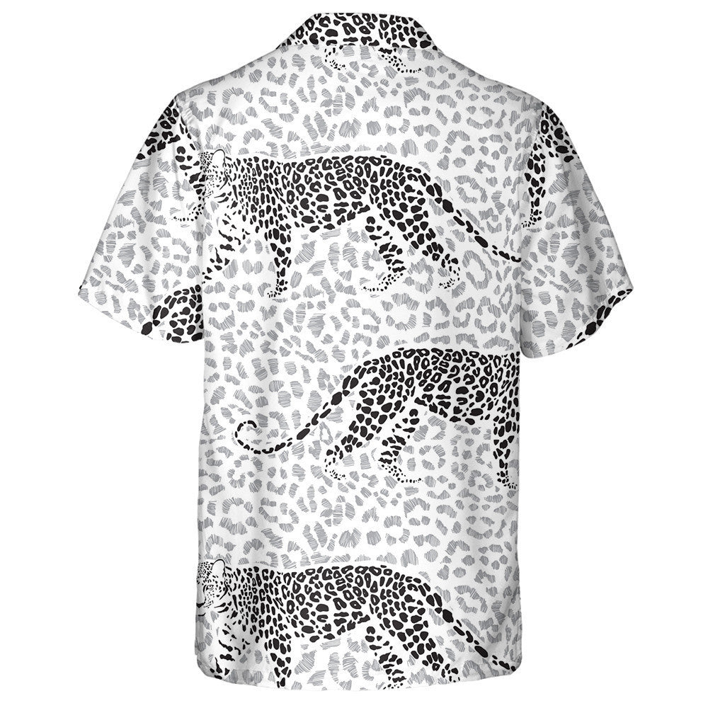 Leopard Fur Texture And Leopards Animal Art Background Hawaiian Shirt, Hawaiian Shirt Gift, Christmas Gift