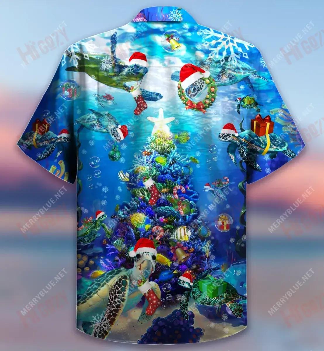 Christmas Turtle Family Reunion Short Short Sleeve Shirt Vacation Hawaiian T Shirts Custom Hawaiian Shirts Hawaiian Shirt Pattern, Hawaiian Shirt Gift, Christmas Gift