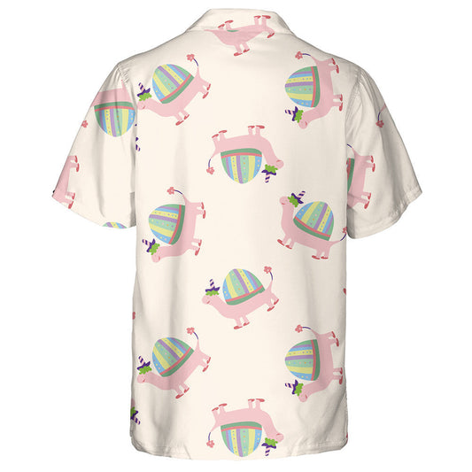 Pink Cartoon Turtle Doodle Birthday Party Hawaiian Shirt,Hawaiian Shirt Gift, Christmas Gift
