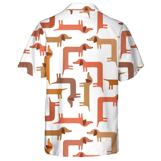 Exotic Long Dachshund On White Background Hawaiian Shirt,Hawaiian Shirt Gift, Christmas Gift