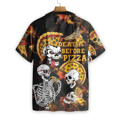 Death Before Pizza Rock Design Hawaiian Shirt,Hawaiian Shirt Gift, Christmas Gift