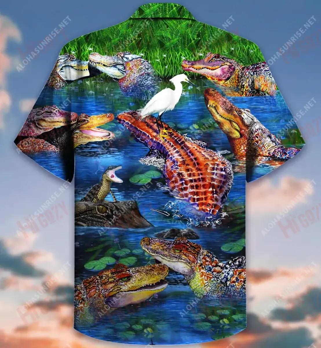 Look Forward To Seeing You Soon Alligator Unisex Hawaiian Shirt Summer Short Sleeve Tactical Hawaiian Shirt Funny Hawaiian Shirts, Hawaiian Shirt Gift, Christmas Gift