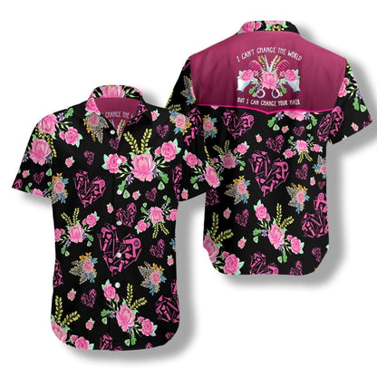 Flower And Hair Stylist Seamless Background Design Hawaiian Shirt, Hawaiian Shirt Gift, Christmas Gift