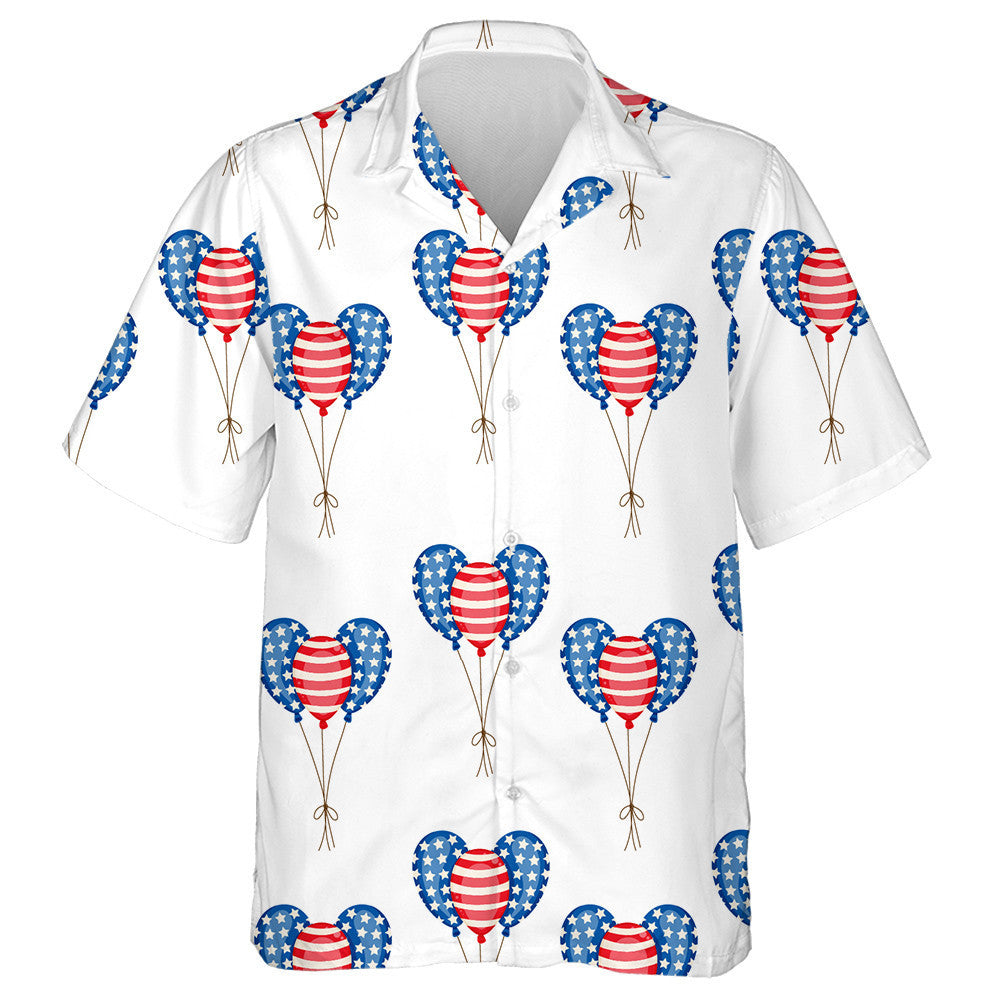 Watercolor Paint Balloons Bunch For Independence Day Hawaiian Shirt, Hawaiian Shirt Gift, Christmas Gift