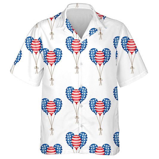 Watercolor Paint Balloons Bunch For Independence Day Hawaiian Shirt, Hawaiian Shirt Gift, Christmas Gift