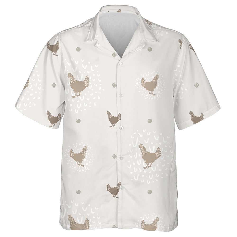 Farmhouse Chicken And Egg Polka Dot Hawaiian Shirt,Hawaiian Shirt Gift, Christmas Gift