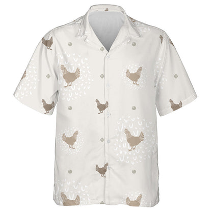 Farmhouse Chicken And Egg Polka Dot Hawaiian Shirt,Hawaiian Shirt Gift, Christmas Gift