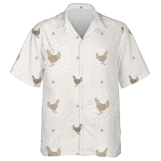 Farmhouse Chicken And Egg Polka Dot Hawaiian Shirt,Hawaiian Shirt Gift, Christmas Gift