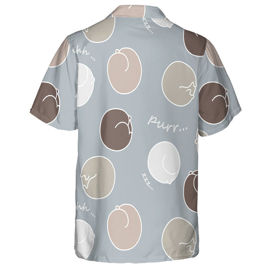 Sleeping Cats In A Ball With The Words Shhh Purr Hawaiian Shirt, Hawaiian Shirt Gift, Christmas Gift