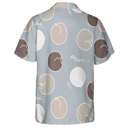 Sleeping Cats In A Ball With The Words Shhh Purr Hawaiian Shirt, Hawaiian Shirt Gift, Christmas Gift