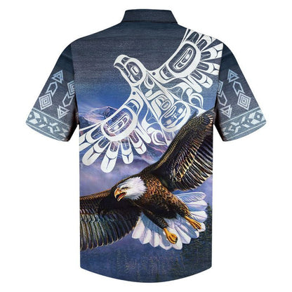 Native American Eagle Hovering In The Blue Sky Hawaiian Shirt, Hawaiian Shirt Gift, Christmas Gift