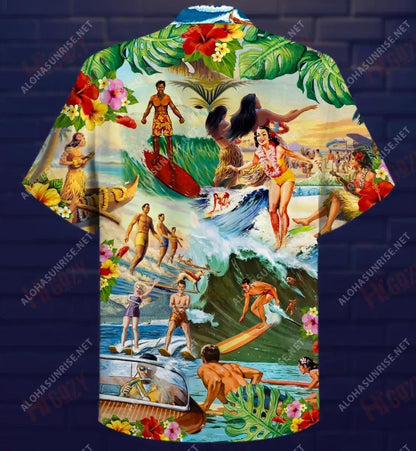 Chilling By The Beach Waikiki Unisex Short Sleeve Shirt Summer Hawaiian T Shirts Hawaiian Crazy Shirts Hawaiian Shirts For Women, Hawaiian Shirt Gift, Christmas Gift