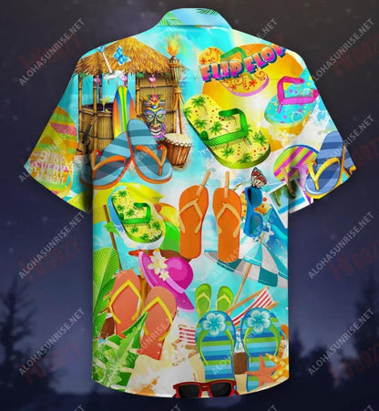 Flip-Flops Are My Favorite Summer Shoes Unisex Hawaiian Shirt Vacation Short Sleeve Hawaiian Crazy Shirts Hawaiian Shirts For Women, Hawaiian Shirt Gift, Christmas Gift