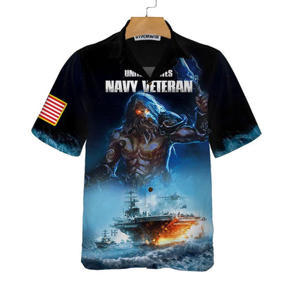Proud Navy Veteran Gift For American Army Hawaiian Shirt, Hawaiian Shirt Gift, Christmas Gift