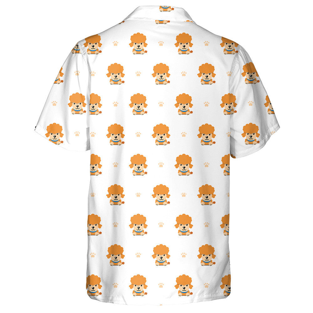 Cartoon Character Face Of Poodle Dog Hawaiian Shirt, Hawaiian For Gift