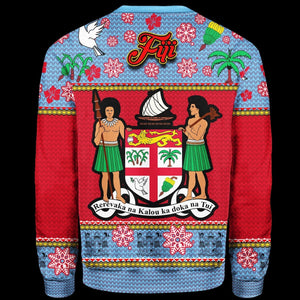 Fiji Christmas Sweater - Santa Claus Polynesian Tattoo, Christmas Gift, Gift Christmas 2024