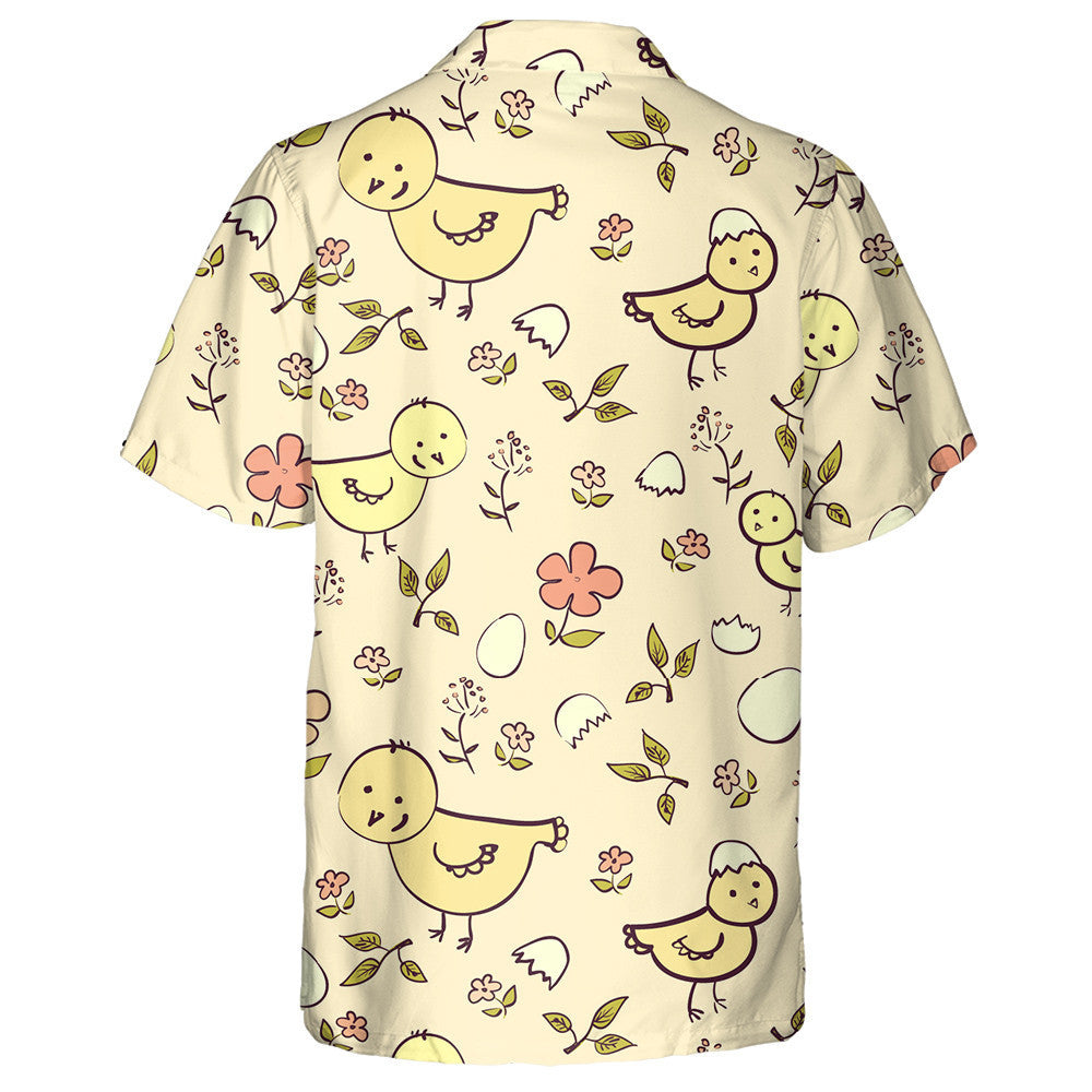 Funny Chicken And Egg Shell With Plants 1 Hawaiian Shirt, Hawaiian Shirt Gift, Christmas Gift