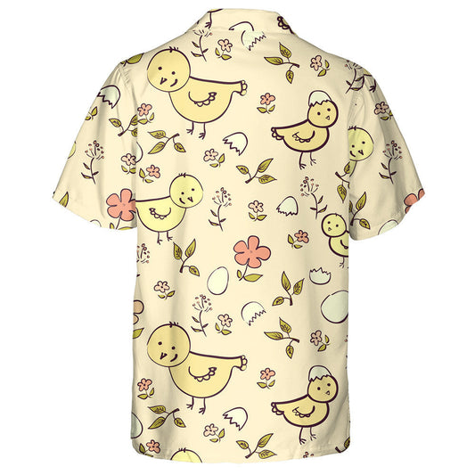Funny Chicken And Egg Shell With Plants 1 Hawaiian Shirt, Hawaiian Shirt Gift, Christmas Gift