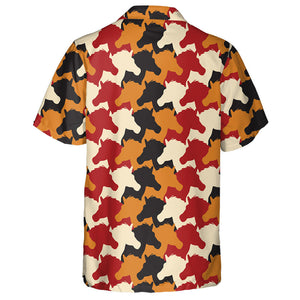 Abstract Camouflage Tile Horse Heads Hawaiian Shirt, Hawaiian Shirt Gift, Christmas Gift