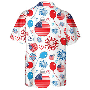 Xmas Hanging Ornaments With Fireworks 4th Of July Hawaiian Shirt, Hawaiian Shirt Gift, Christmas Gift