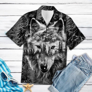 Abandoned Land Inside Wild Wolf Hawaiian Shirt, Hawaiian Shirt Gift, Christmas Gift