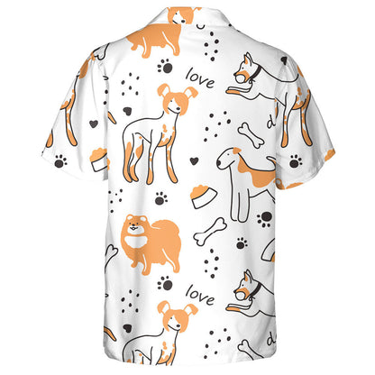 Purebred Dogs In The Style Of Doodle Hawaiian Shirt,Hawaiian Shirt Gift, Christmas Gift