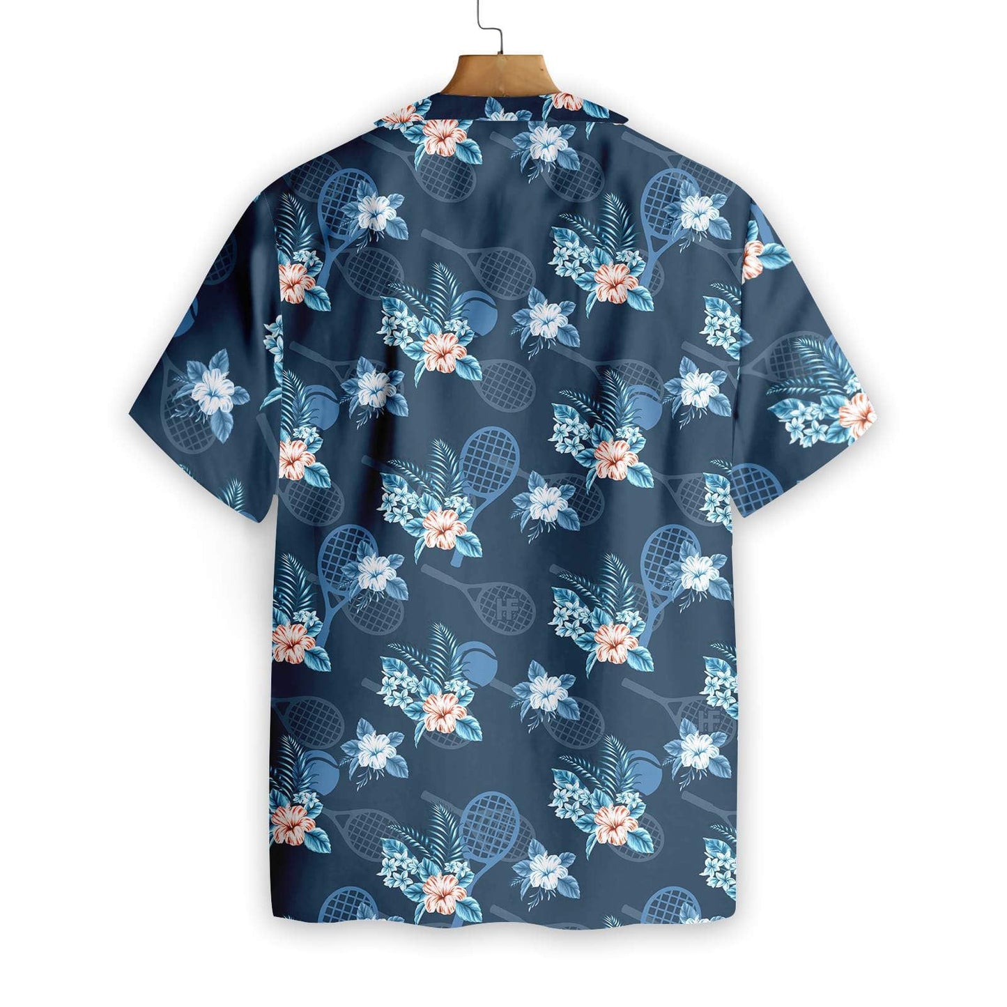 Tropical Tennis 3 On Blue Background Design Hawaiian Shirt, Hawaiian Shirt Gift, Christmas Gift