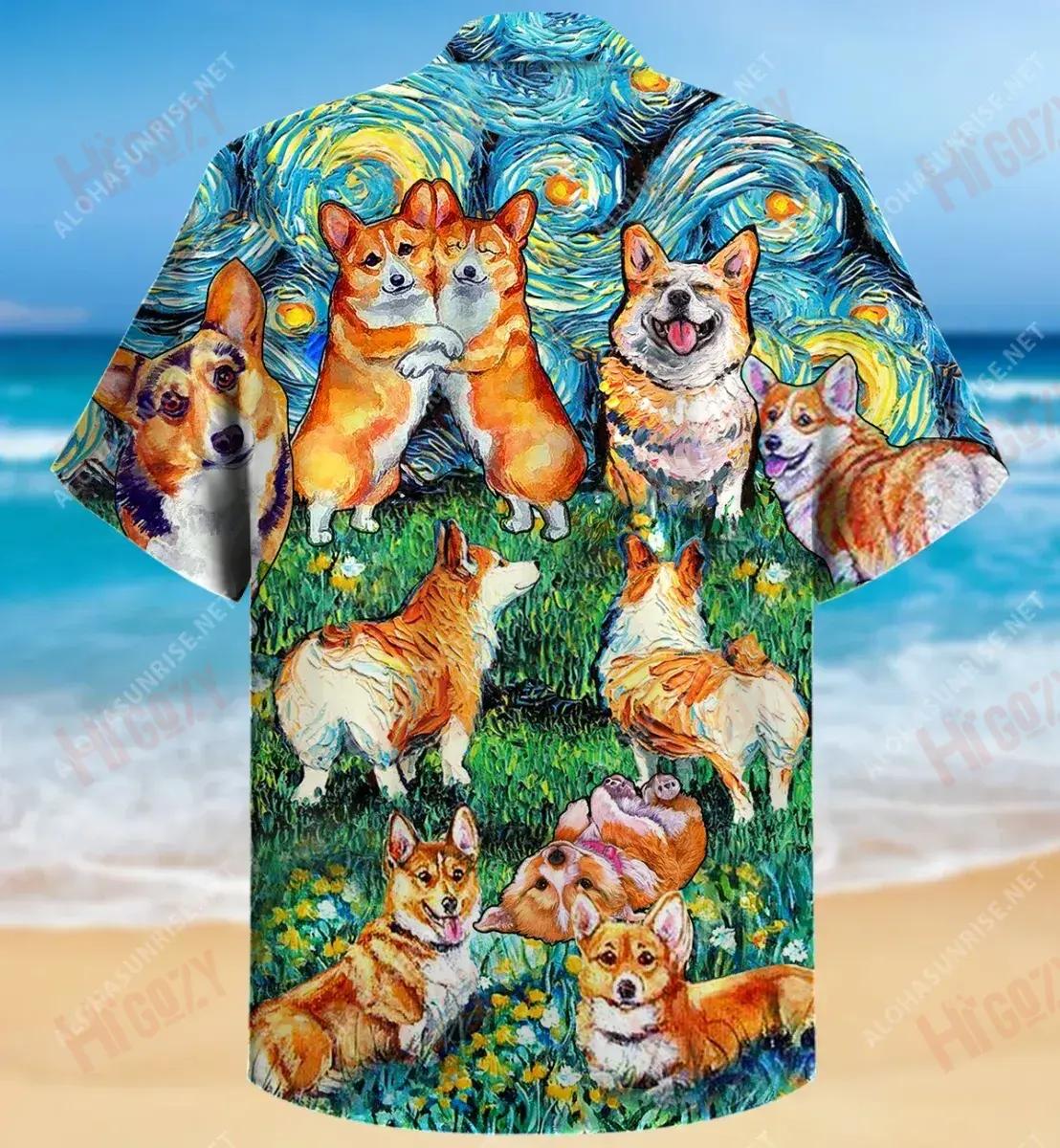 Life Is Better With Corgi Unisex Short Sleeve Shirt Ocean Hawaiian T Shirts Best Hawaiian Shirts Funny Hawaiian Shirts, Hawaiian Shirt Gift, Christmas Gift