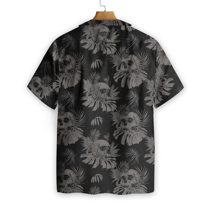 Ideal Seamless Gothic Skull With Butterfly Goth Design Hawaiian Shirt, Hawaiian Shirt Gift, Christmas Gift