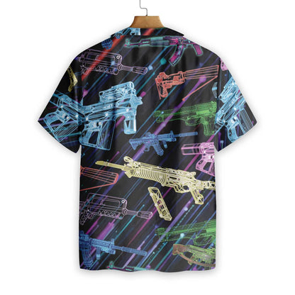 The Battle Is Calling Gun In Different Colors Design Hawaiian Shirt, Hawaiian Shirt Gift, Christmas Gift