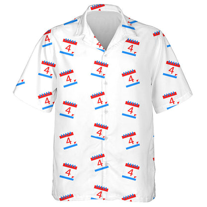 Calendar List For Independence Day Of America Illustration Hawaiian Shirt, Hawaiian Shirt Gift, Christmas Gift